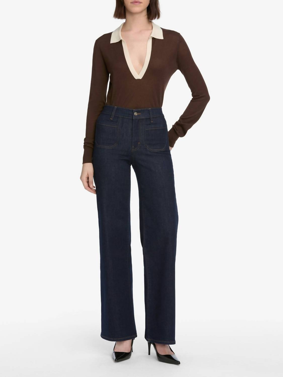 Frame - Le Slim Palazzo Modernist Pocket Pant