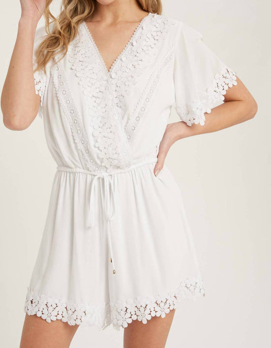 Bluivy - Lace Surplice Romper