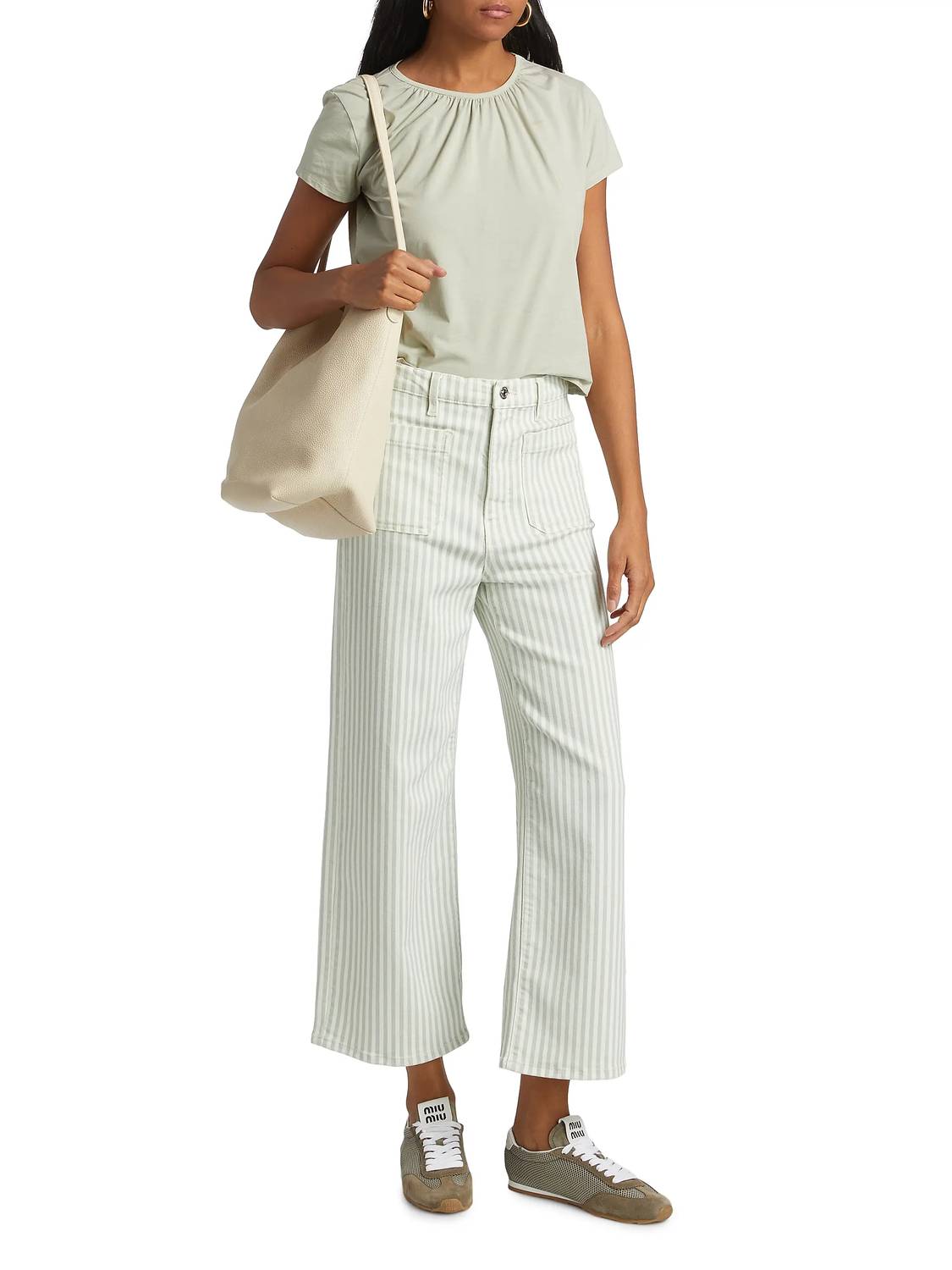 Frame - The Anchor Striped Crop Pants
