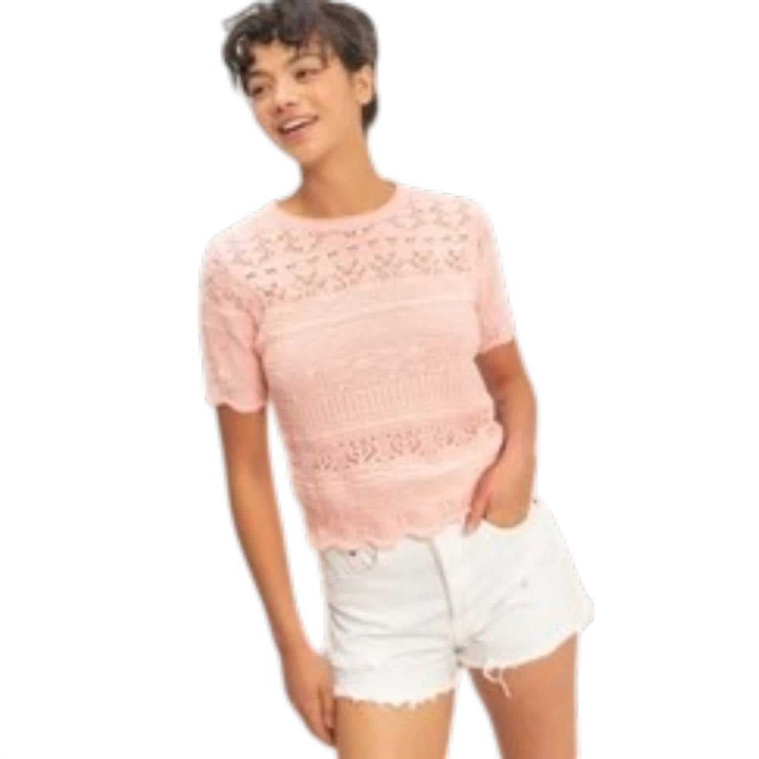 Hyfve - Crochet Knit Short Sleeve Top