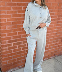 Vintage Havana - Midnight Moon French Terry Wide Leg Pant