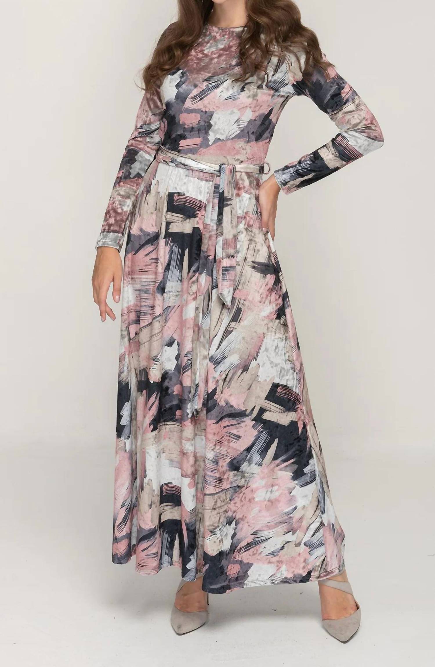 Kmw - Velvet Swirl Maxi Dress
