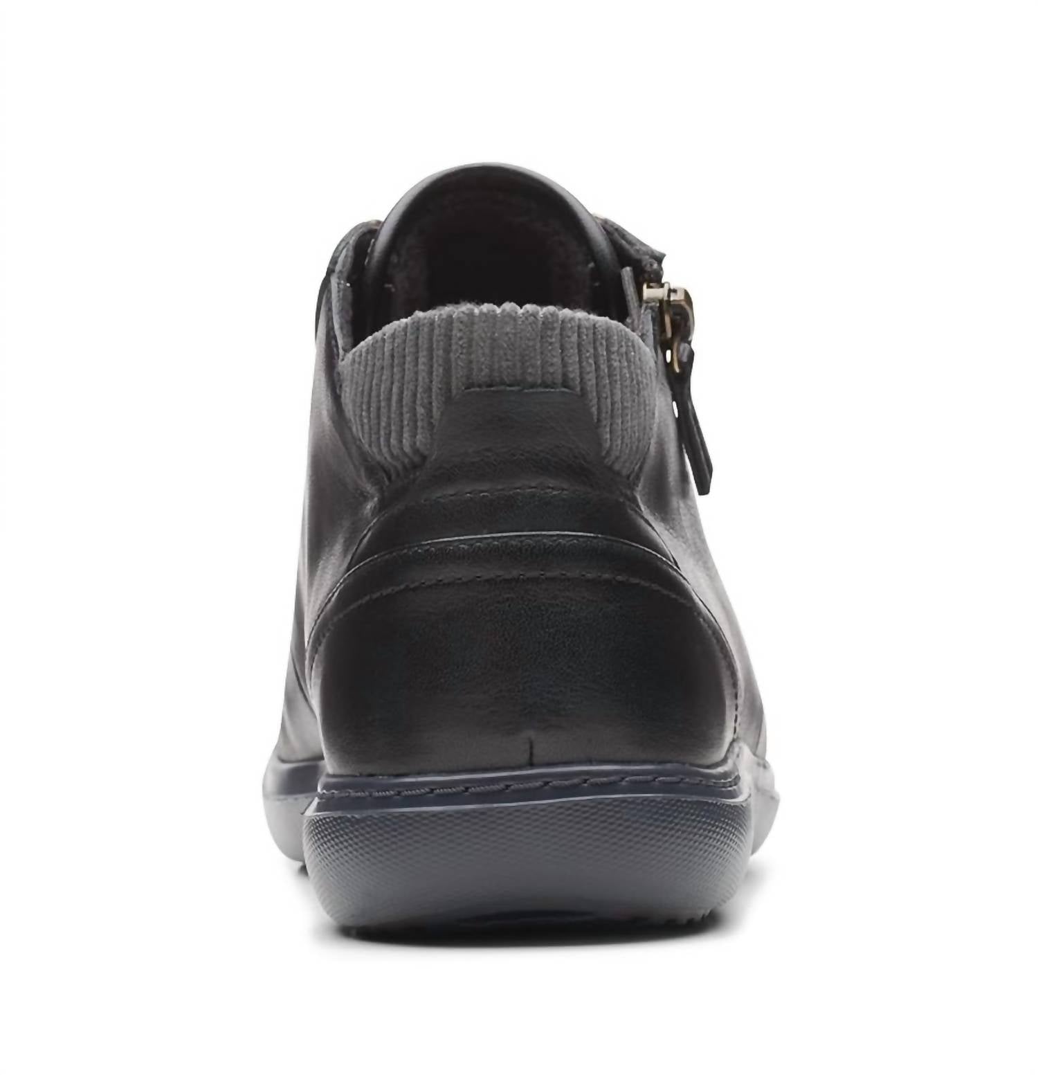 Clarks Women's Nalle Mid Ankle Boot in black leather - women's shoe - view 5
