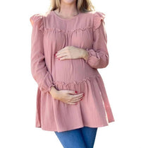 Liv Maternity - Ruffle Muslin Tunic
