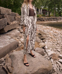 Joseph Ribkoff - ANIMAL PRINT A LINE BLOUSE