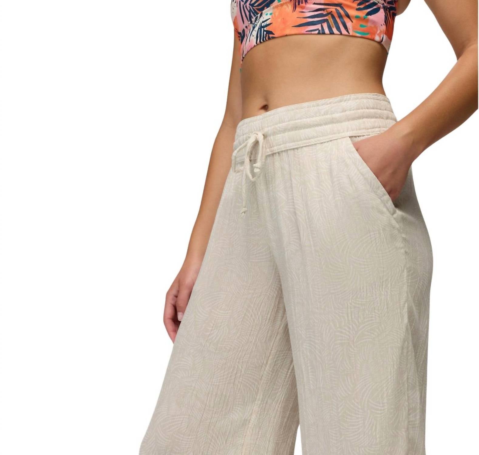 prAna Fernie Beach Pants in soft white seaside - women's pants - view 4