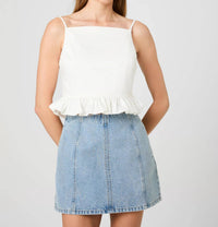 French Connection - Lilah Ruffle Peplum Top