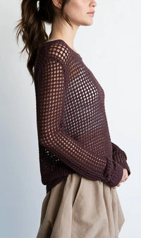 Elle Grey - James Crochet Sweater Top