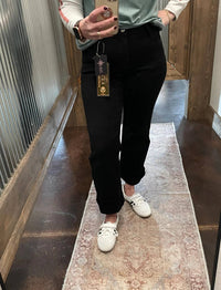 Risen - Mid Rise Crop Straight Jeans