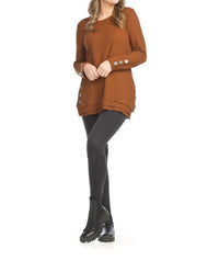 Papillon - Waffle Top With Button Detail