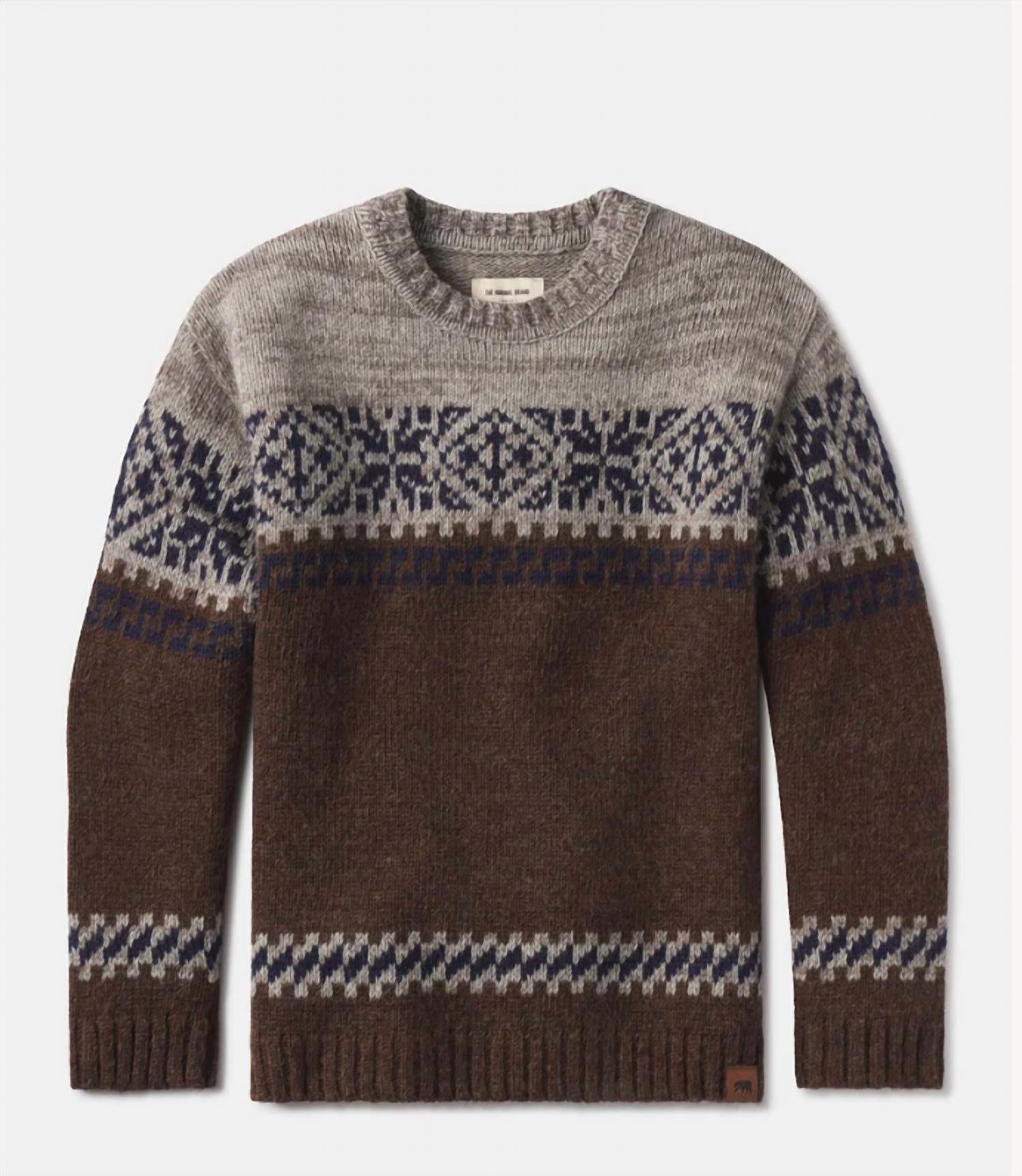 The Normal Brand - Men's Fair Isle Crew Sweater