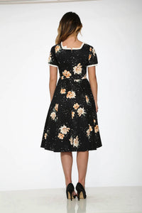 Orchid Bloom - Short Sleeve Floral Dress