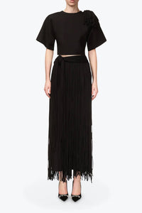 Area - Fringe Midi Skirt