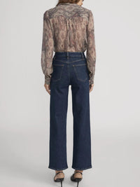 Frame - Wide Leg High Rise Jeans
