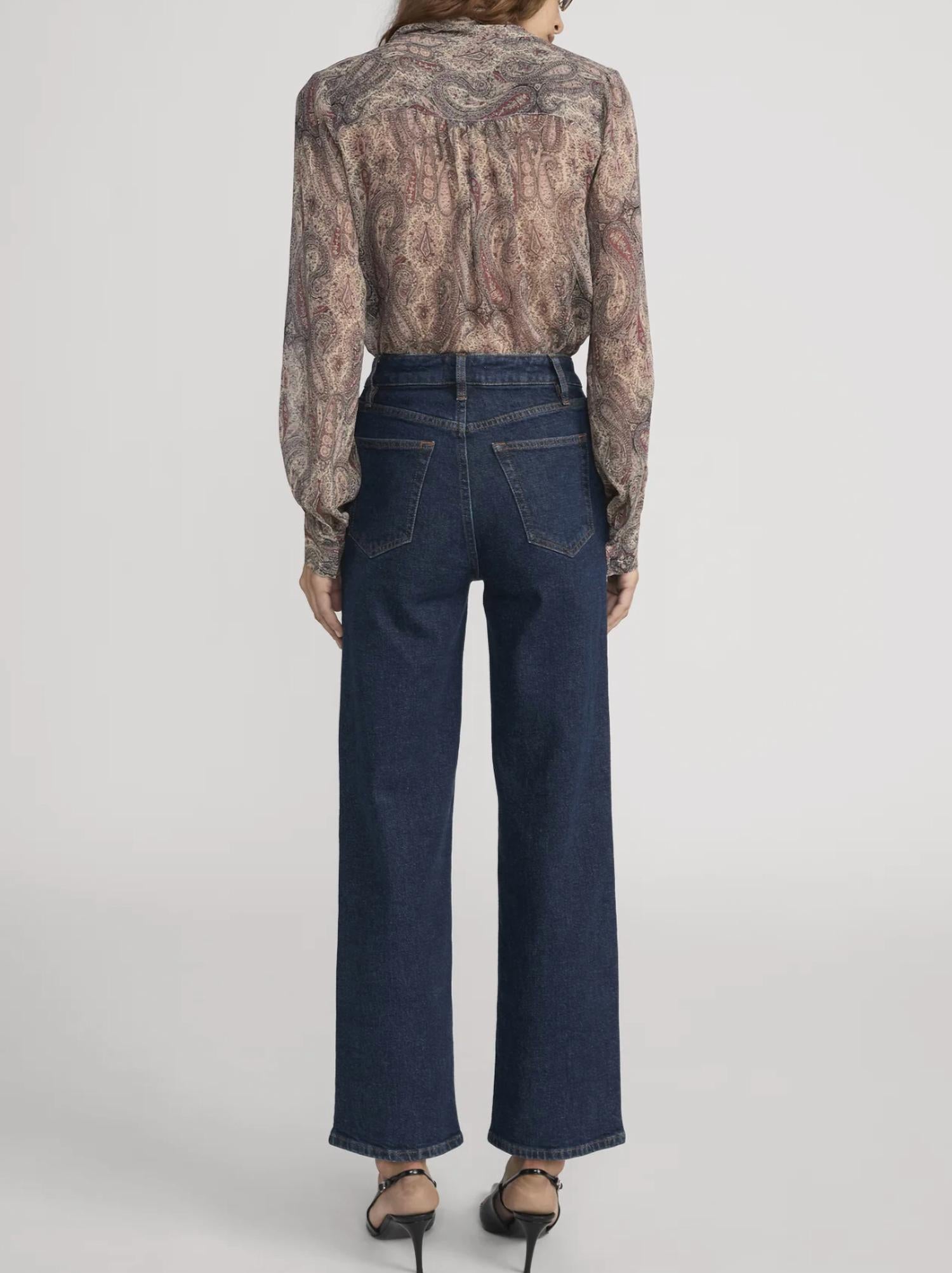 Frame - Wide Leg High Rise Jeans