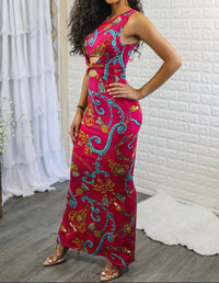 Surelymine - Desire Bodycon Cut-Out with Knot Detail Maxi Dress