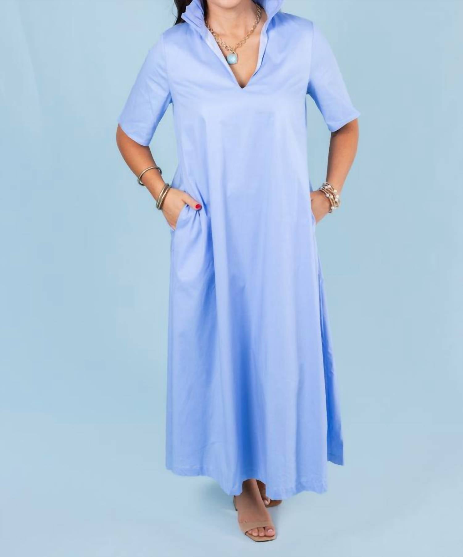 ADRIENNE Audrey Midi Dress in sky blue - women's dress