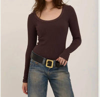 Project Social T - What's The Scoop Washed Rib Long Sleeve Tee