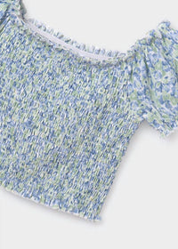 Mayoral - Girls' Monet Cropped Honeycomb Blouse