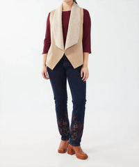 Fdj - Faux Suede Sherpa Lined Vest