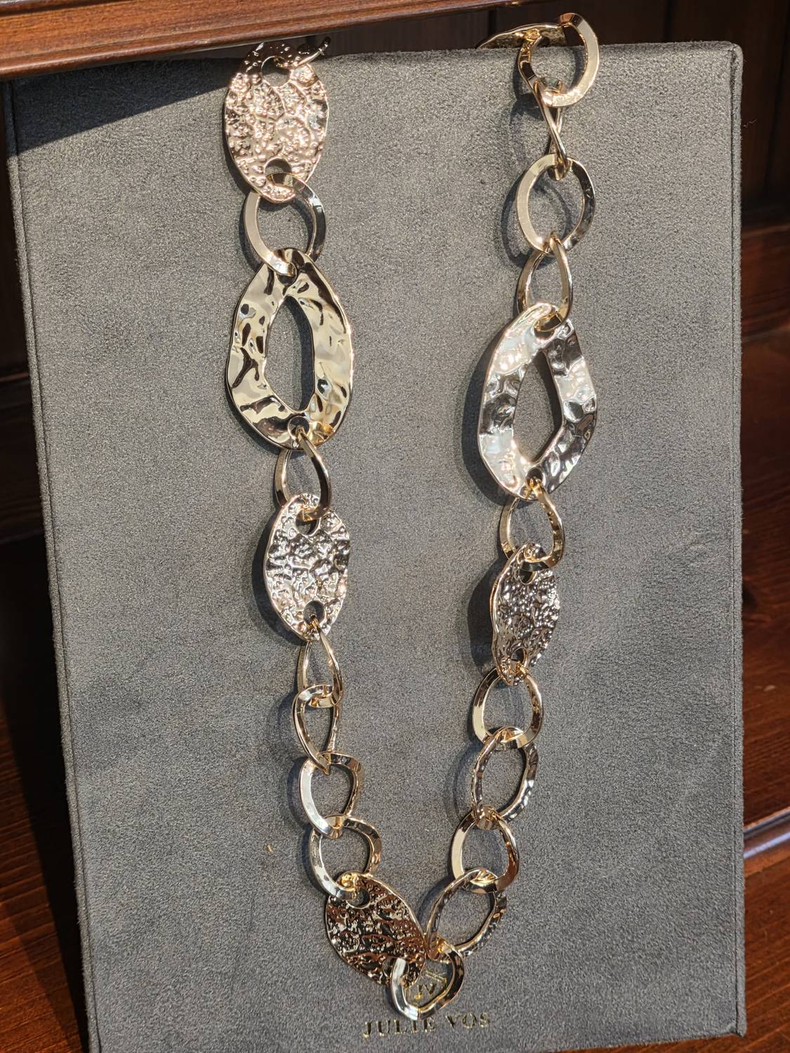 Lordane - Women's Hammered Long Necklace