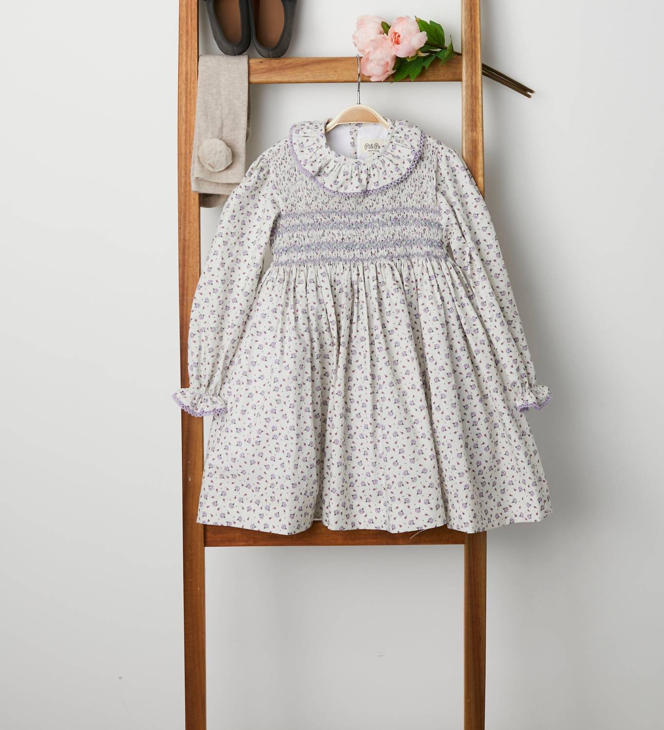 Pi And Pa - Lila Handsmocked Dress