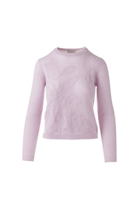 Kinross - Women's Floral Embroidered Crew Sweater