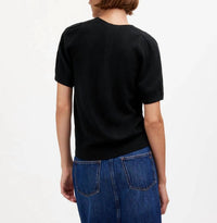 Madewell - Cashmere V-neck Puff-sleeve Sweater Tee
