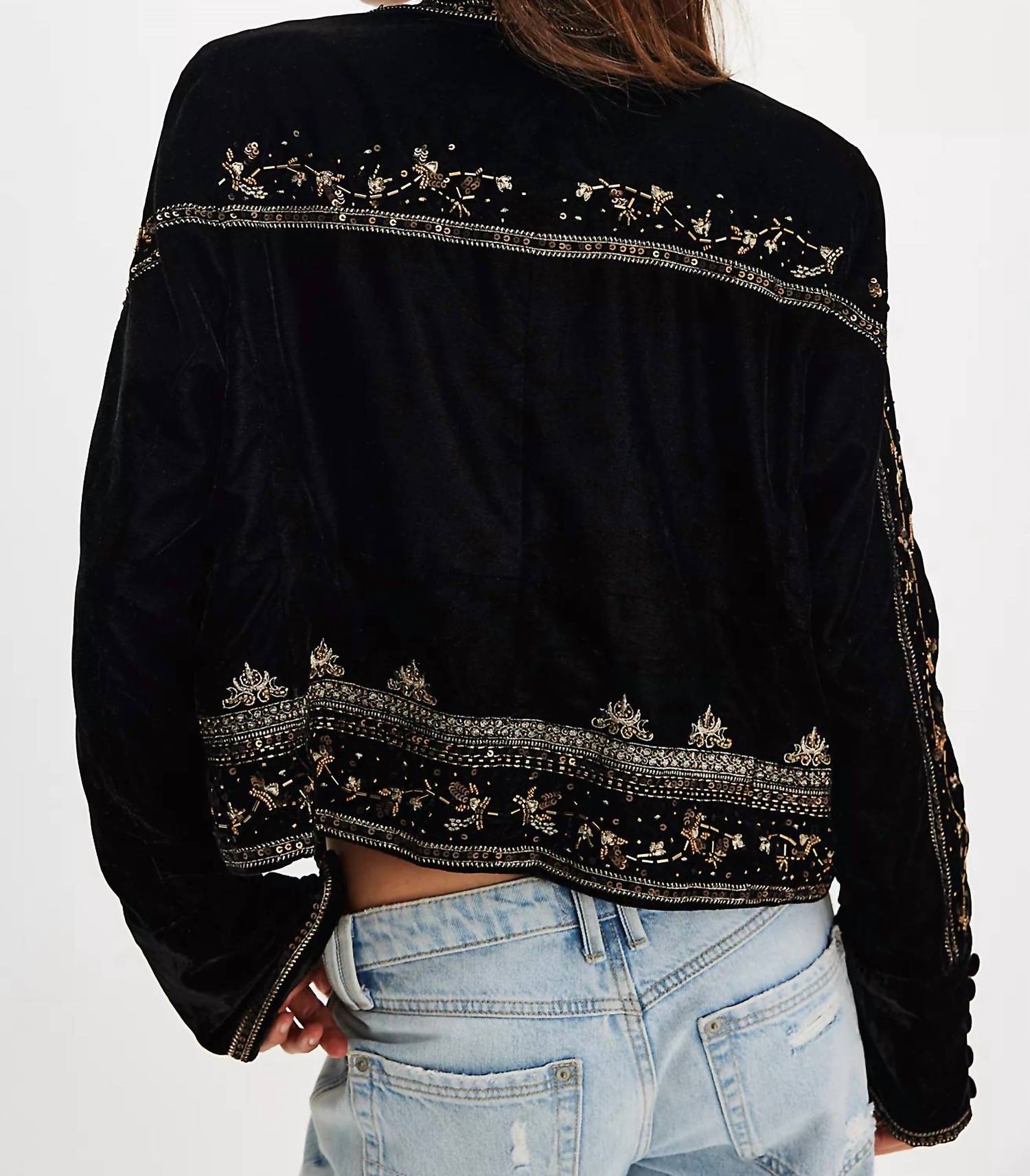 Free People - MAXXIE EMBELISHED VELVET JACKET