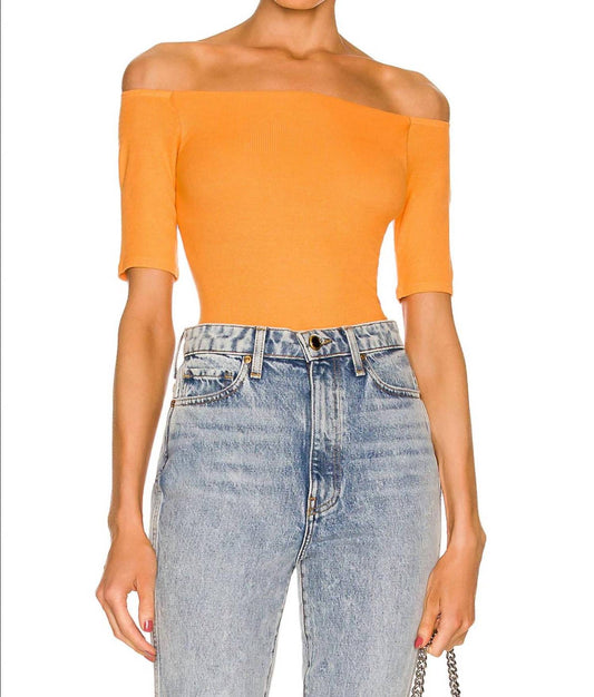 Stretch Silk Off-Shoulder Top