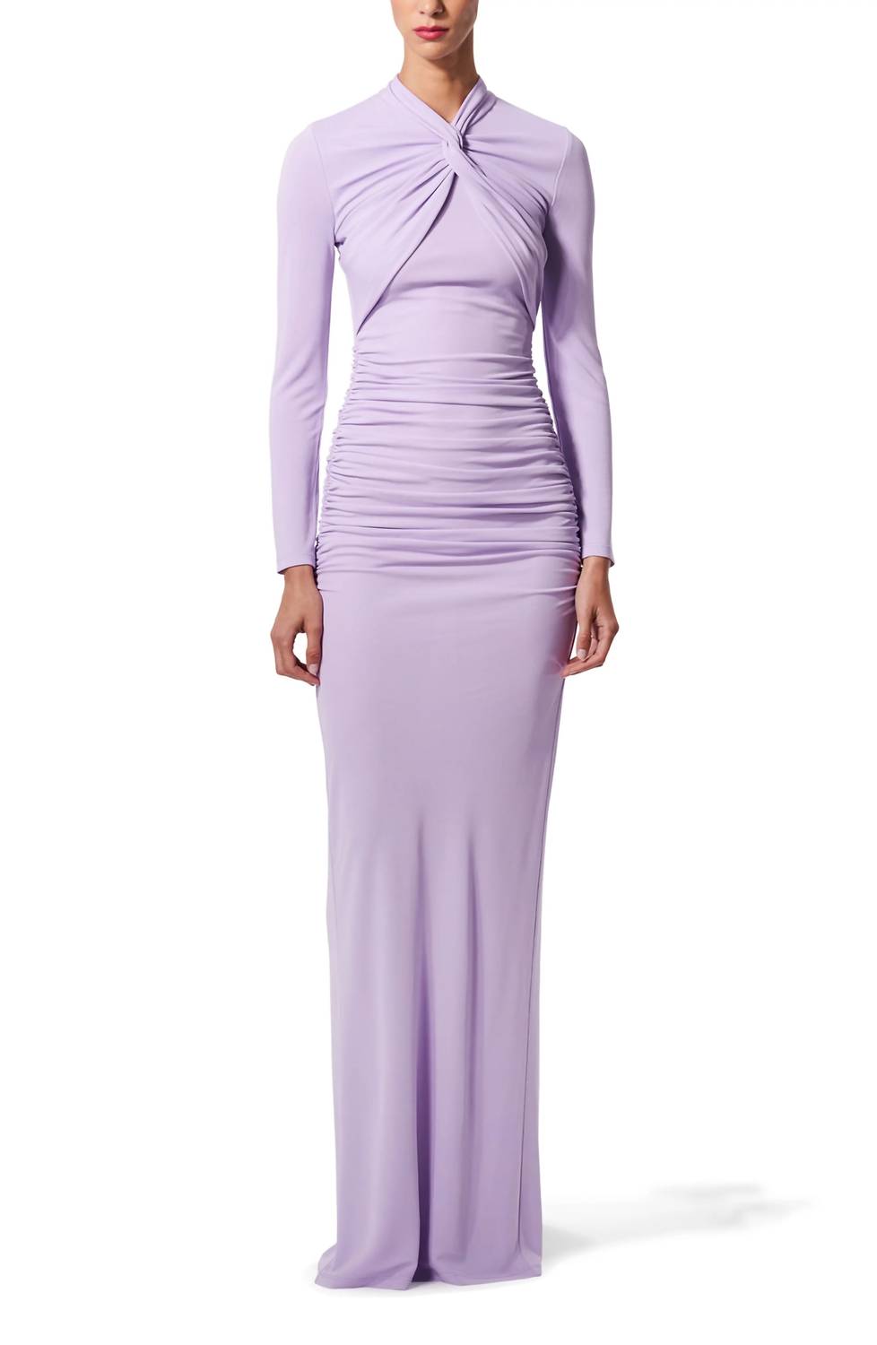 Carolina Herrera - Twist Neck Long Sleeve Jersey Gown