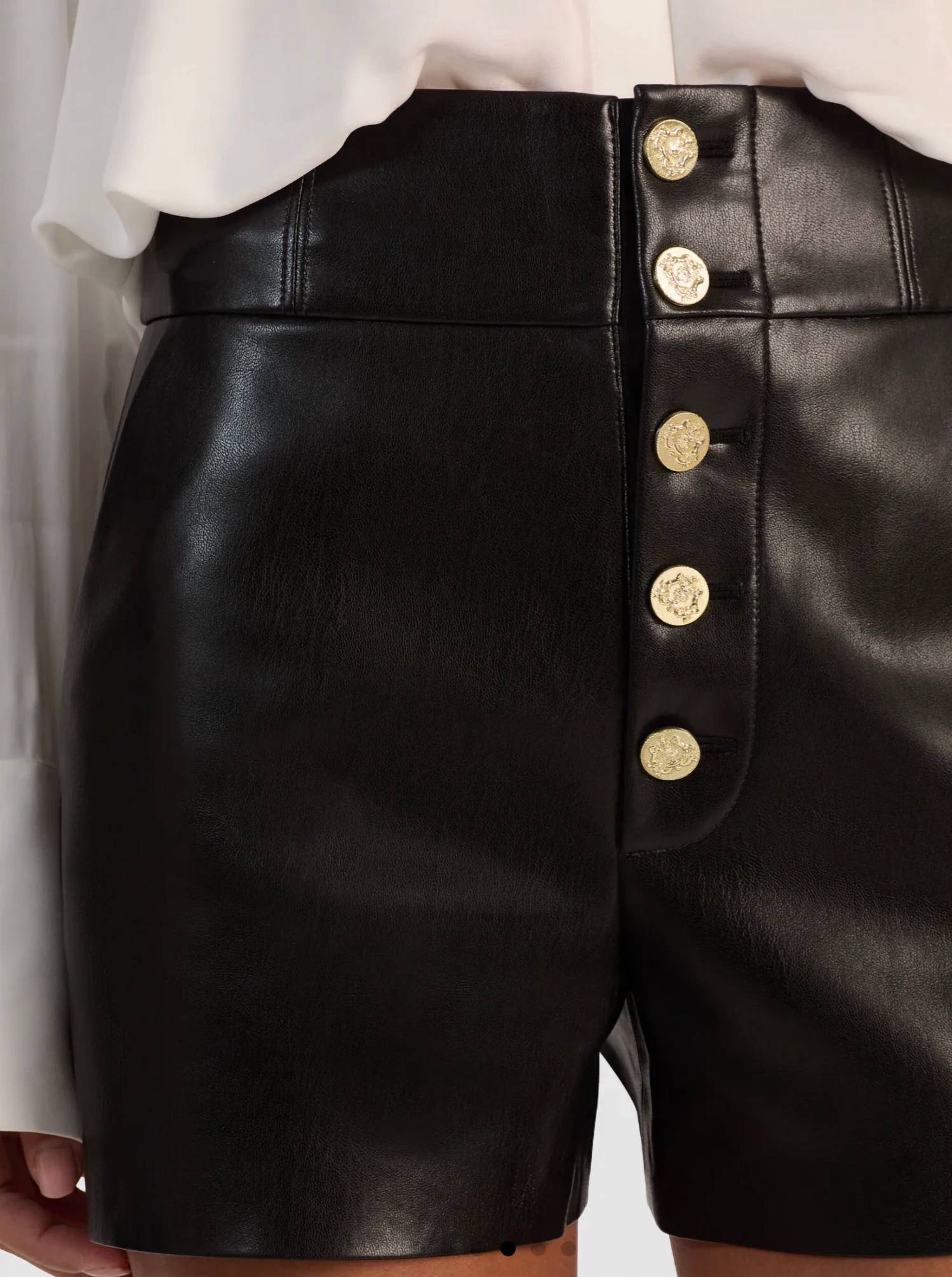 Alice + Olivia - Baylor Ultra High Rise Vegan Leather Short