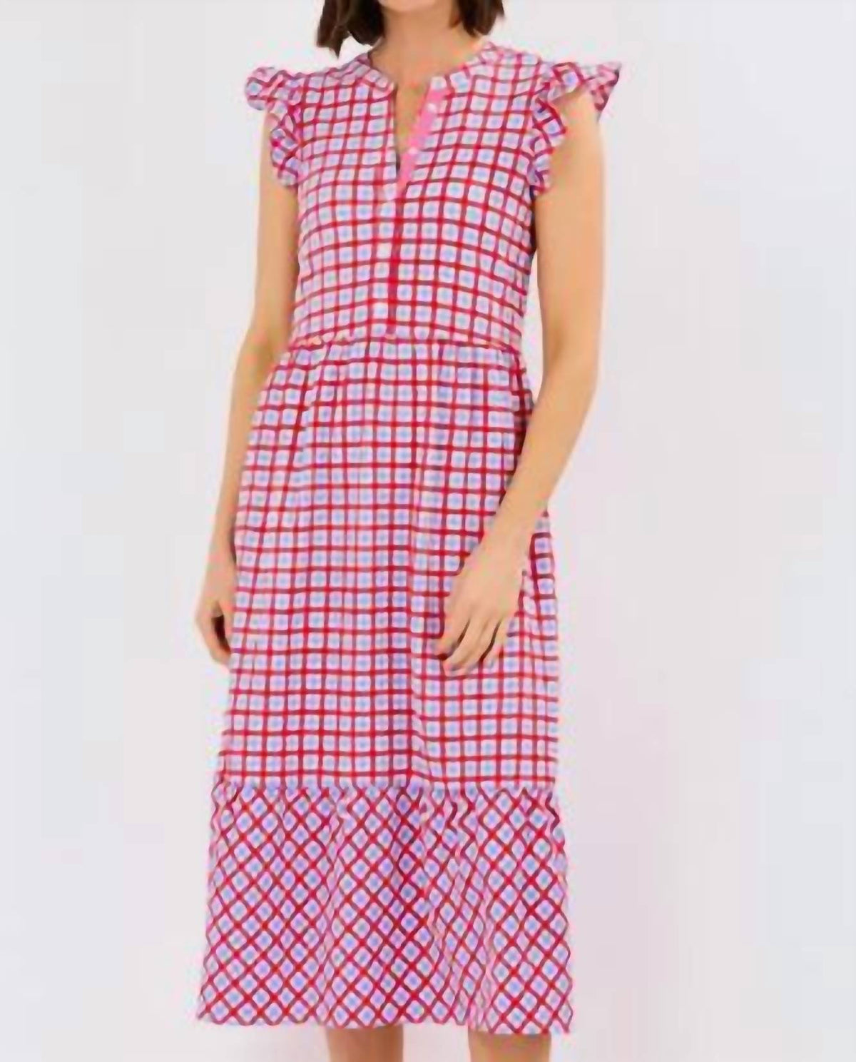 Mary Square - Riley Gingham Midi Dress