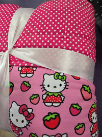 Charlies Project - Girl's Hello Cutie Strawberry Double Quilted Big Bamboo Blanket