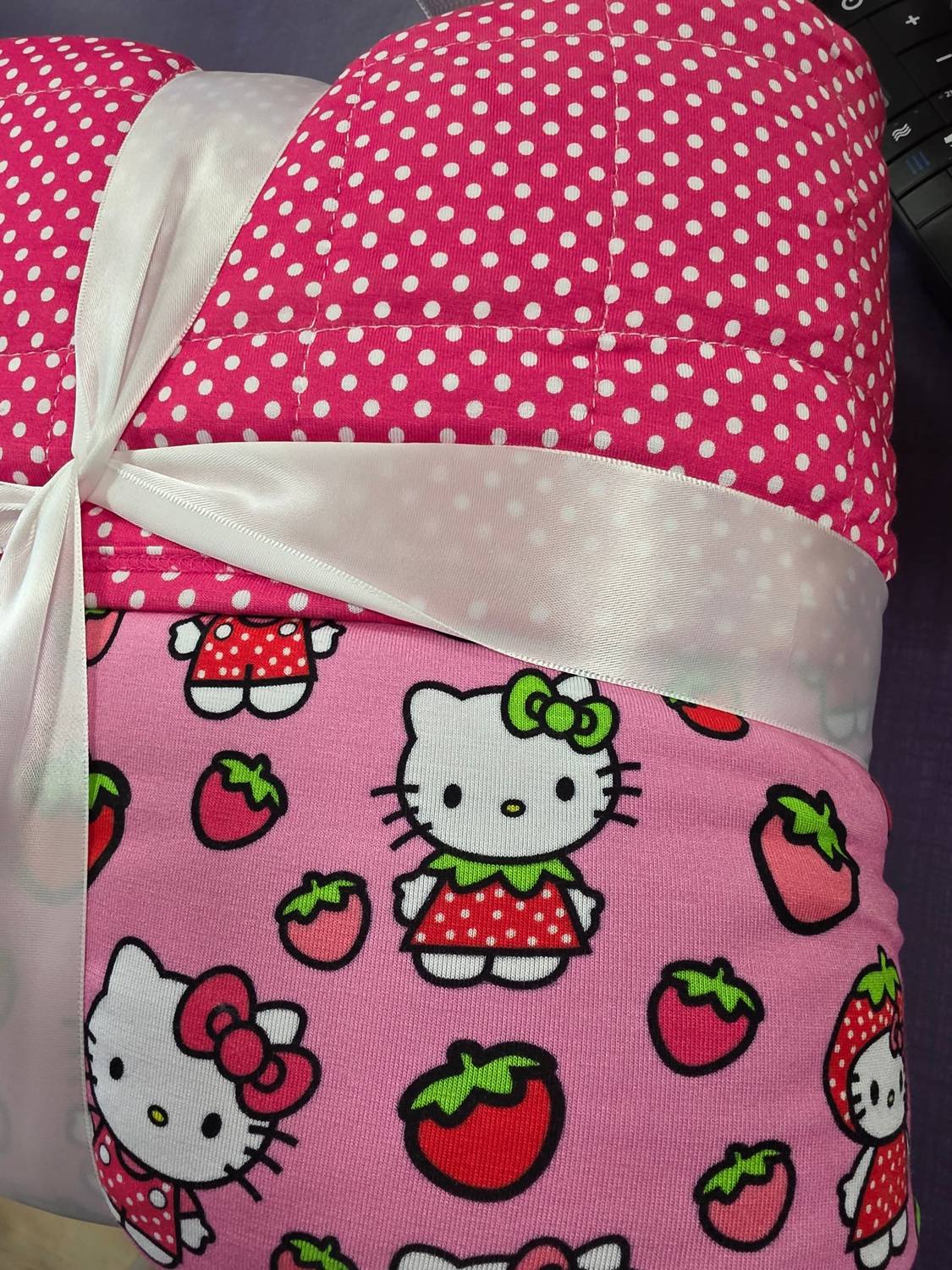 Charlies Project - Girl's Hello Cutie Strawberry Double Quilted Big Bamboo Blanket