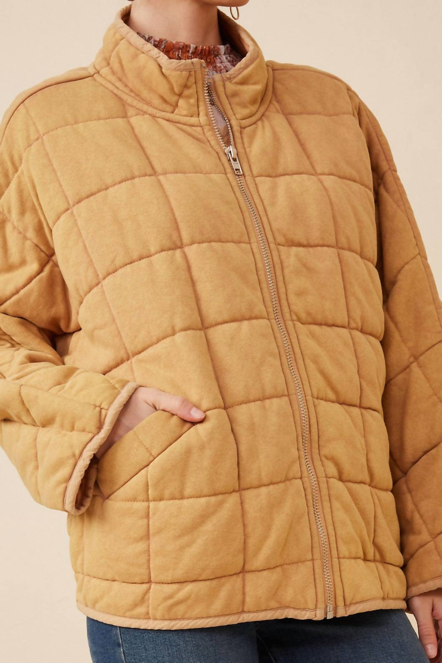 Hayden La - Quilted Zip Up Padded Jacket