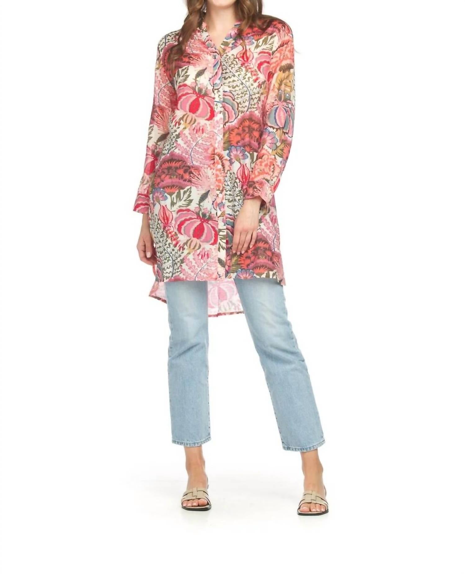 Papillon - Ditsey Floral Button Front Tunic