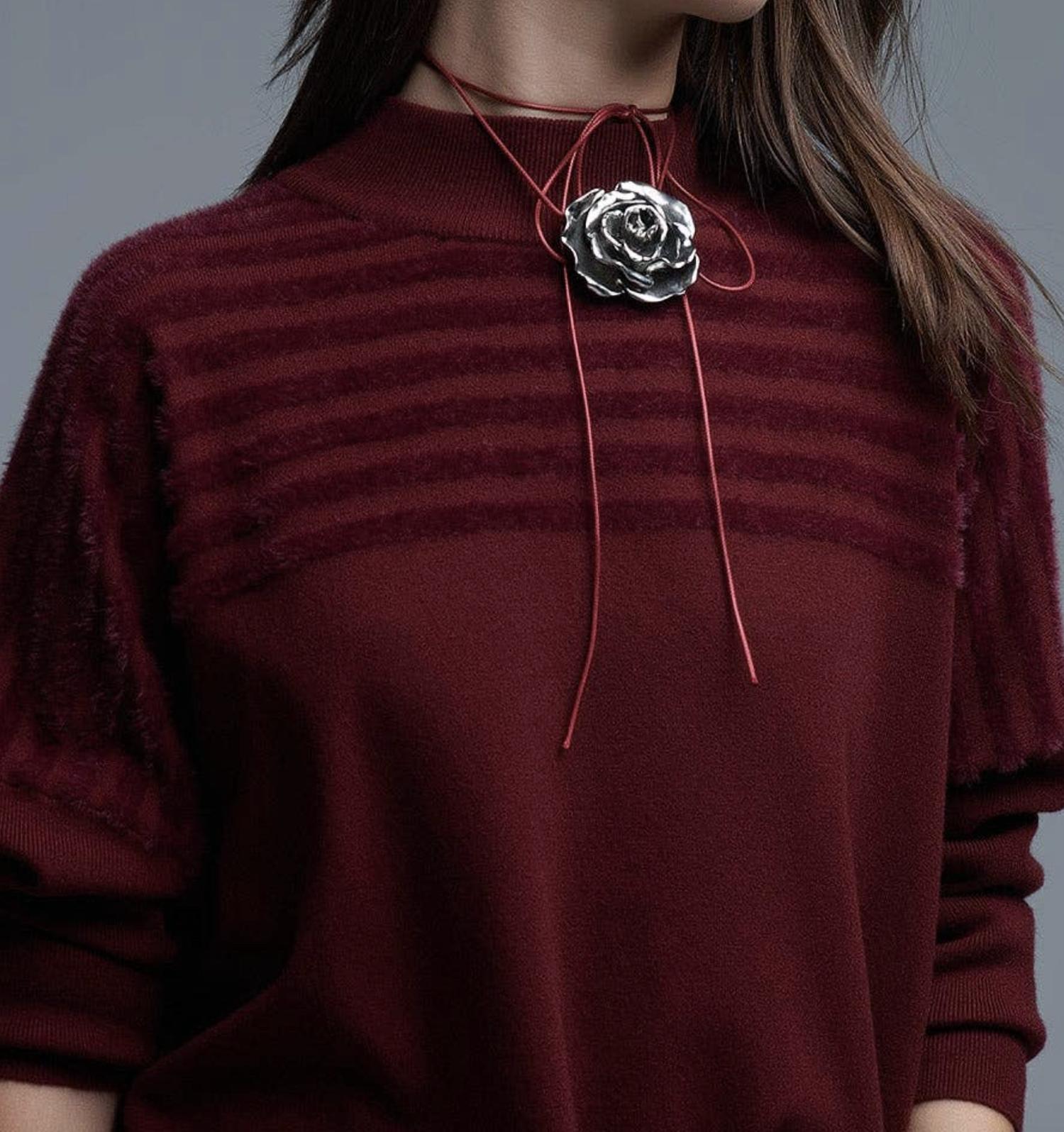 Q2 - Mock Neck Relaxed Sweater with Textured Stripes