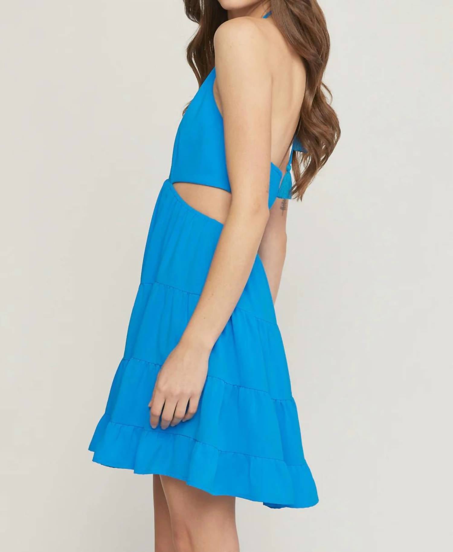 Entro - Halter Dress With Cut Out