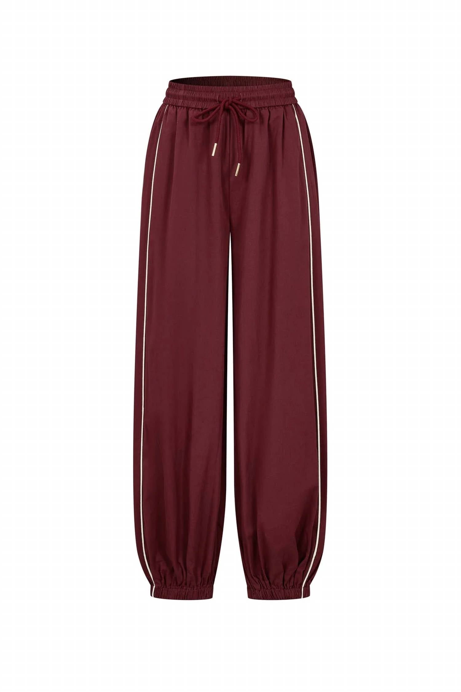 Rivir - Women's Balloon Pants With Piping Detail