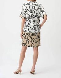 Joseph Ribkoff - Abstract Color Block Shirt Dress