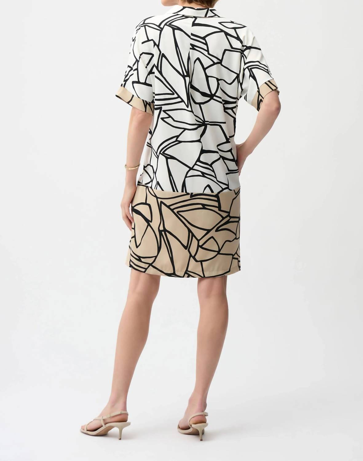 Joseph Ribkoff - Abstract Color Block Shirt Dress