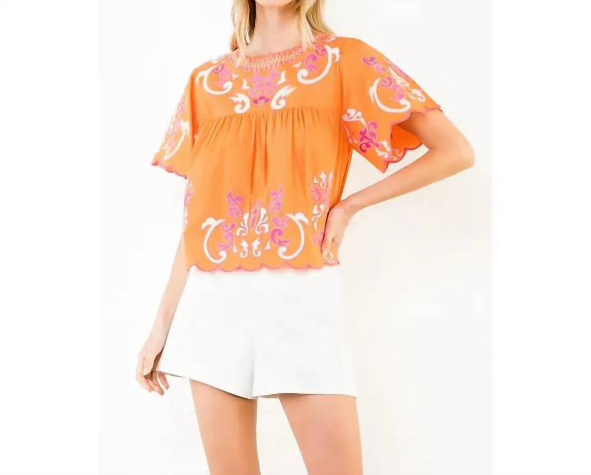 Thml - SHORT SLEEVES EMBROIDERY TOP