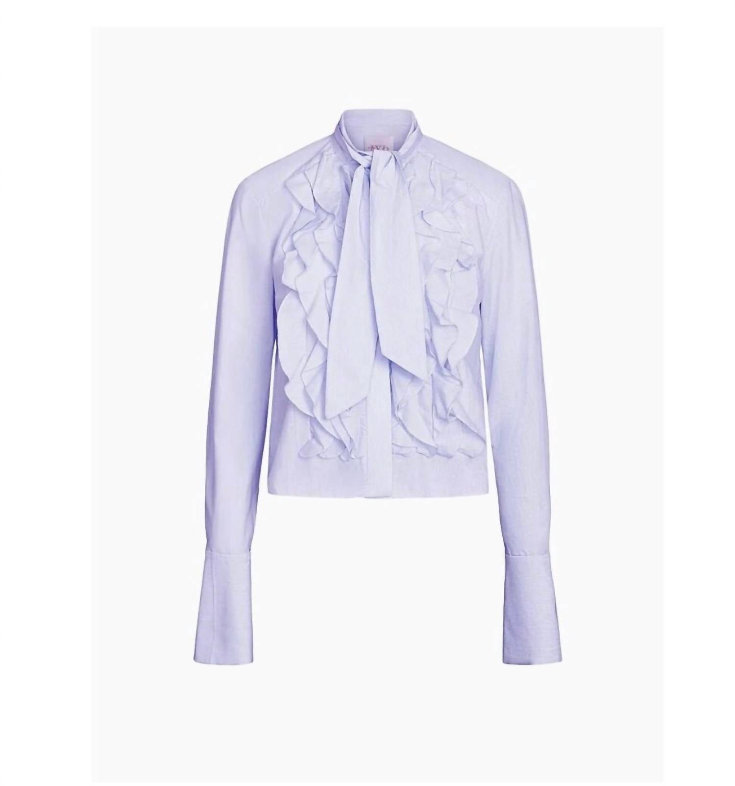 Twp - Patti Tie Neck Ruffle Shirt