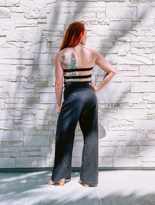 Crescent - Linen Bandeau Top And Pant Set