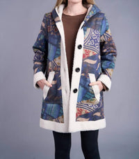 Shana Apparel - Patchwork Print Pocket Jacket