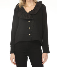 Joseph Ribkoff - Ruffled Collar Long Sleeve Jacket