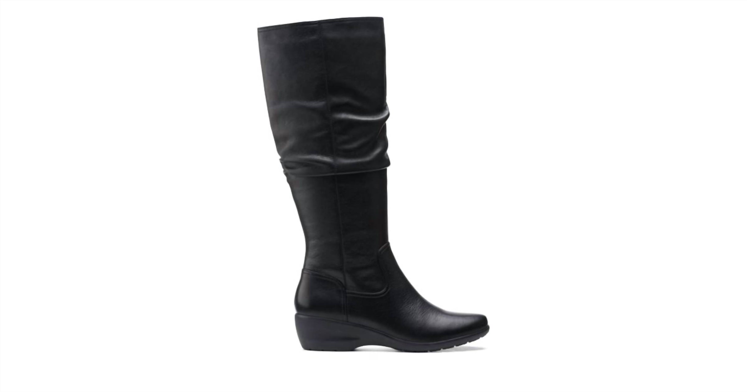 Clarks Women's Rosely Knee-high Boot in black leather - women's shoe - view 6
