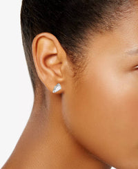 Kendra Scott Women's Cheer Stud Earrings in silver white mother of pearl - women's jewelry - detail view