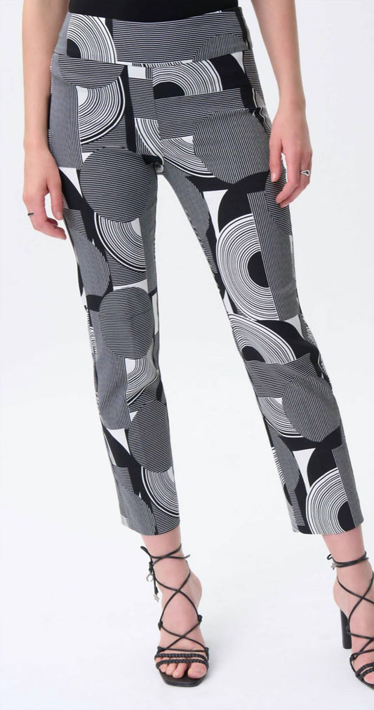 Joseph Ribkoff - Geometric Print Cropped Pants